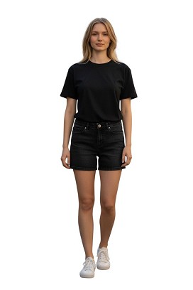 Fekete női rövidnadrág
