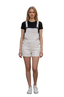 Fehér kantáros rövidnadrág
