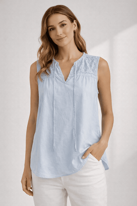 Világoskék női felső