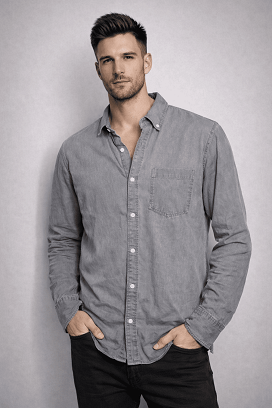 Jack&Jones szürke férfi farmer ing