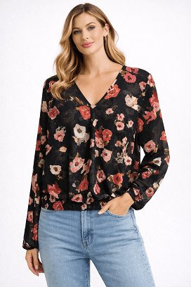 Virágmintás blúz