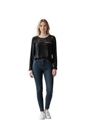 Bershka fekete blúz