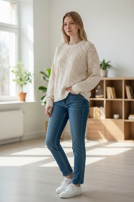 Női kötött pulóver